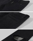Hydrae Military Button Cropped Jacket & Low-Rise Wide-Leg Pants Two-Piece Set