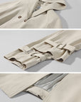 0122stepll Hooded Belted Trench Jacket