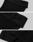 IAMXIAA ストラップレスボディコンミニドレス & ニットシュラッグセット
