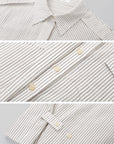 IAMXIAA Chemise à Rayures Détendue à Boutons