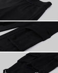 ROVENTE Relaxed Cropped Cargo Pants with Adjustable Drawstring Hem and Utility Pocket Design