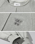 WARDEN EDGE Oversized Grey Sweatshirt with Embroidered W Logo