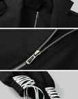 WARDEN EDGE Cuffed Drawstring Sleeve Jacket - PINKPARKS