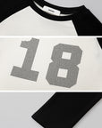 IAMXIAA T-shirt bébé raglan contrasté 18