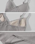 Hydrae Satin Bow Detail Sculpted Cami Top With Slim Fit Silhouette