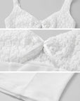DreamyNerd Lace & Mesh Cami Top & Sheer-Hem Maxi Skirt Set