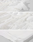 Rase Le Sol Silent Petals Lace-Trim Ruffle Mini Dress