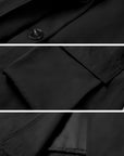 WARDEN EDGE Longline Black Trench Coat