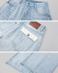 IAMXIAA Jean large taille basse délavé