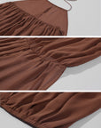 Hydrae Haut en mousseline à ourlet bouffant et col licou transparent