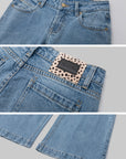 IAMXIAA Low-Rise Clean-Line Flared Denim
