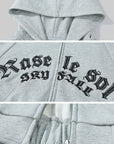 Rase le sol Cropped Hoodie and Pants Set - PINKPARKS
