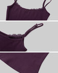 IAMXIAA Soft Stretch Lace Detail Fitted Cami Top