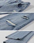 Rase le sol Distressed Low-Rise Wide-Leg Jeans