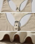 WARDEN EDGE Beige Ribbed Buckle Tank Top - PINKPARKS