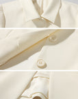 ROVENTE Tailored Puff Sleeve Shirt with Curved Hem and Fitted Waist