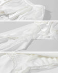 WARDEN EDGE Asymmetric Lace-Trim Mini Skirt