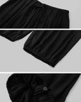 IAMXIAA Pantalon large à cordon style ballon