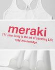 WARDEN EDGE Meraki Racerback Tank Top with Minimalist Letter Print