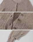 Rase le sol Fitted Button-Up Knit Cardigan