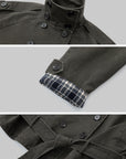 IAMXIAA Veste trench vintage à double boutonnage et col montant