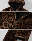 ROVENTE Reversible Leopard Hooded Bomber Jacket