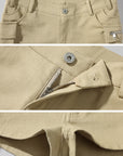 WARDEN EDGE Utility Low-Rise Shorts with Side Pockets in Sand Beige - PINKPARKS