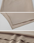 ROVENTE Asymmetric Drape Midi Skirt - PINKPARKS