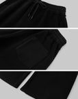 IAMXIAA Fleece Wide-Leg Sweatpants with Drawstring Waist