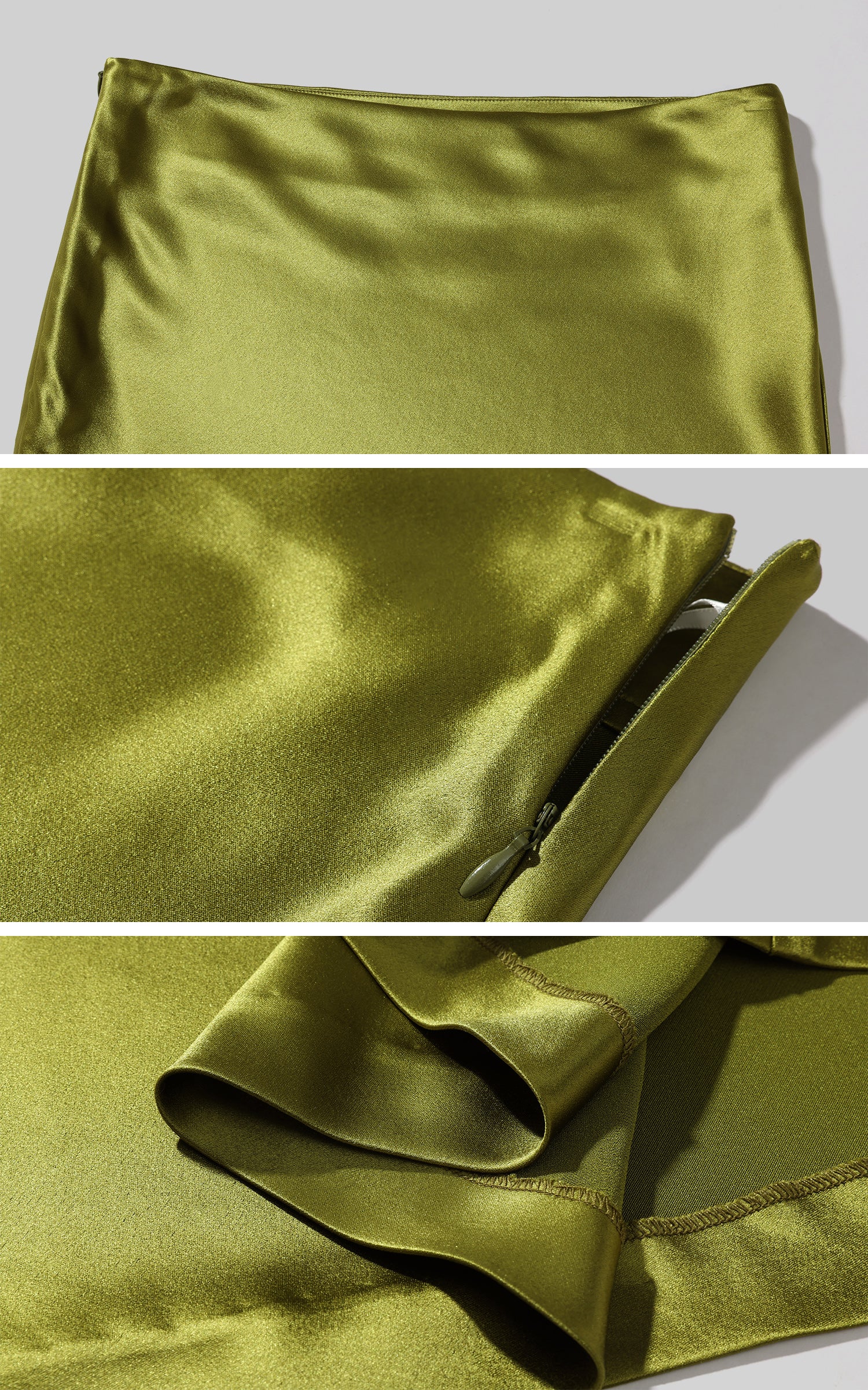 ROVENTE Draped Metallic Midi Skirt