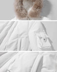 WARDEN EDGE Cropped Fur Collar Down Jacket
