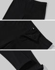 Hydrae Slim Cropped Tailored Pants Low Rise Structured Capri Trousers Rolled Hem Fit