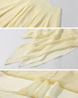 ROVENTE Haut dos nu transparent & Ensemble jupe asymétrique en mousseline