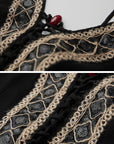 DOINDULGE Black Embroidered Beaded Maxi Dress
