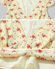 DreamyNerd Ruffle Hem Floral Mini Dress - PINKPARKS