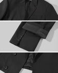 ROVENTE Sculpted Shoulder Cropped Blazer