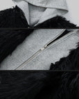 WARDEN EDGE Faux Fur Contrast-Layered Jacket - PINKPARKS