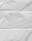 0122stepll Draped Bow Camisole & Lace-Waist Satin Maxi Skirt Set