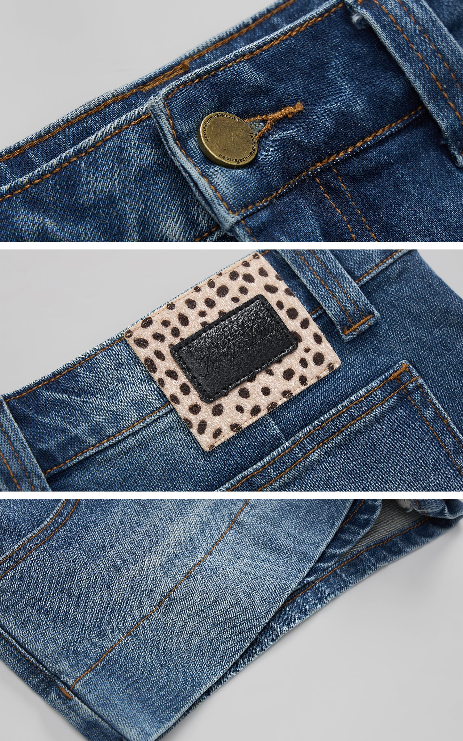 IAMXIAA Cropped Denim Jacket and Mini Skirt Set