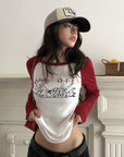 WARDEN EDGE Haut à manches longues raglan avec motif dalmatien