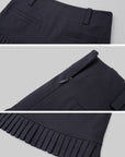 IAMXIAA Low-Rise Pleated Hem Mini Skirt