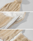 0122stepll Faux Fur Open-Back Halter Top