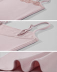 Hydrae Lace-Trim Ribbed Slim-Fit Cami Top with Adjustable Spaghetti Straps
