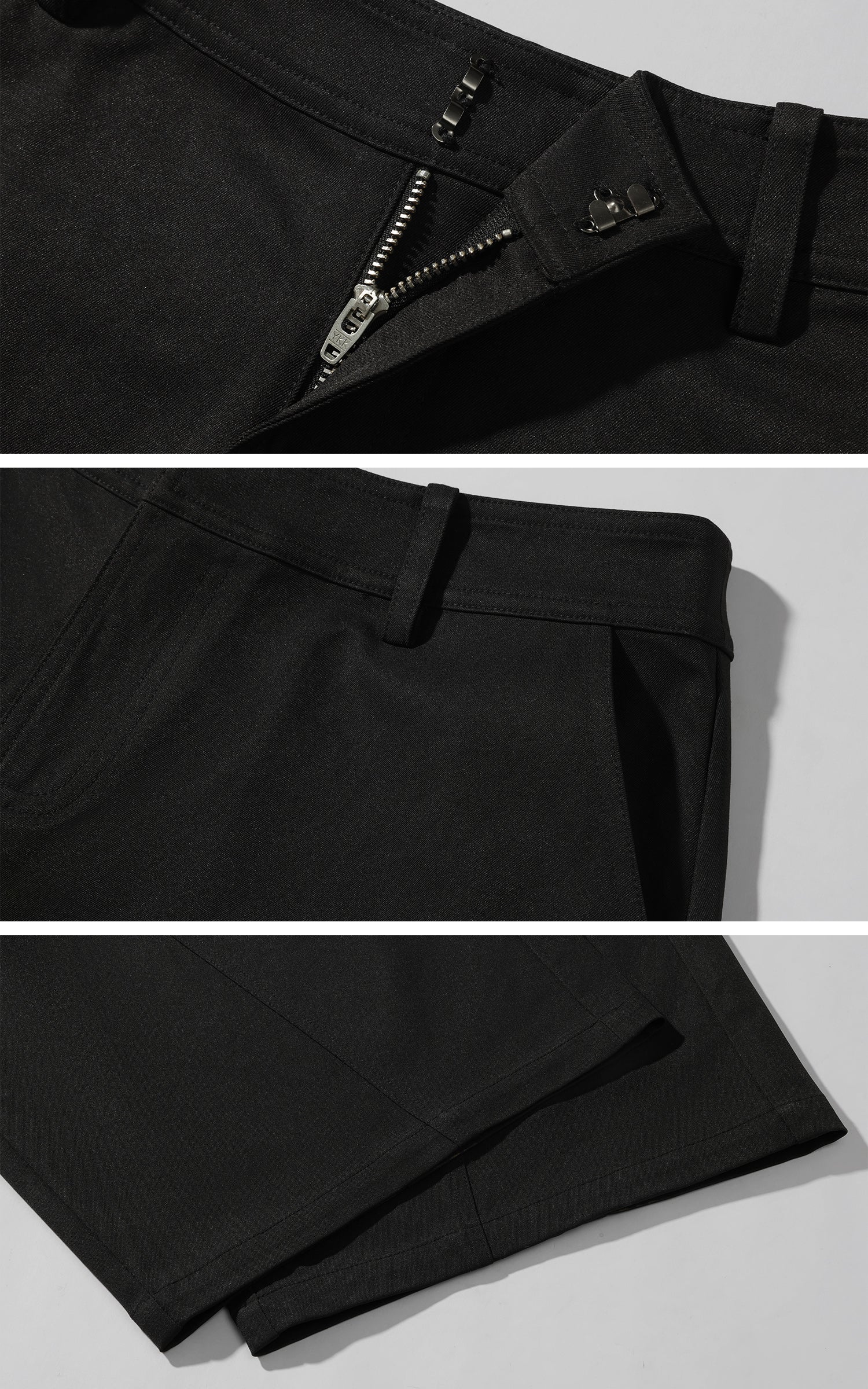 Rase le sol Pleated Wide-Leg Structured Pants