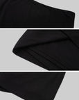 IAMXIAA Draped Deep V-Neck Top & Bodycon Mini Skirt Two-Piece Set