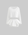 WARDEN EDGE A-Line Peplum Skirt Shorts - PINKPARKS