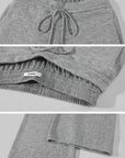 WARDEN EDGE Layered Waistband Wide-Leg Knit Pants