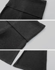 IAMXIAA Fitted Foldover Flared Pants