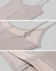 Hydrae Soft Sheer Knit Camisole & Low-Rise Floor-Length Column Skirt Two-Piece Set