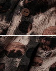 DOINDULGE Oversized Patterned Jacquard Coat